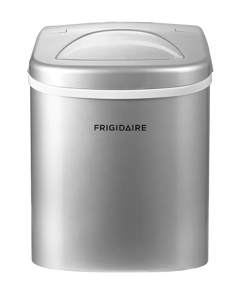 EFFIC108-Silver Counter Top prenosný, 26 lb za ​​deň, stroj na výrobu ľadu, striebro