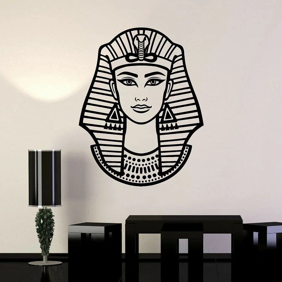 Egyptská žena nástenná nálepka faraón Egypt Téma vinylové okenné nálepky retro spál
