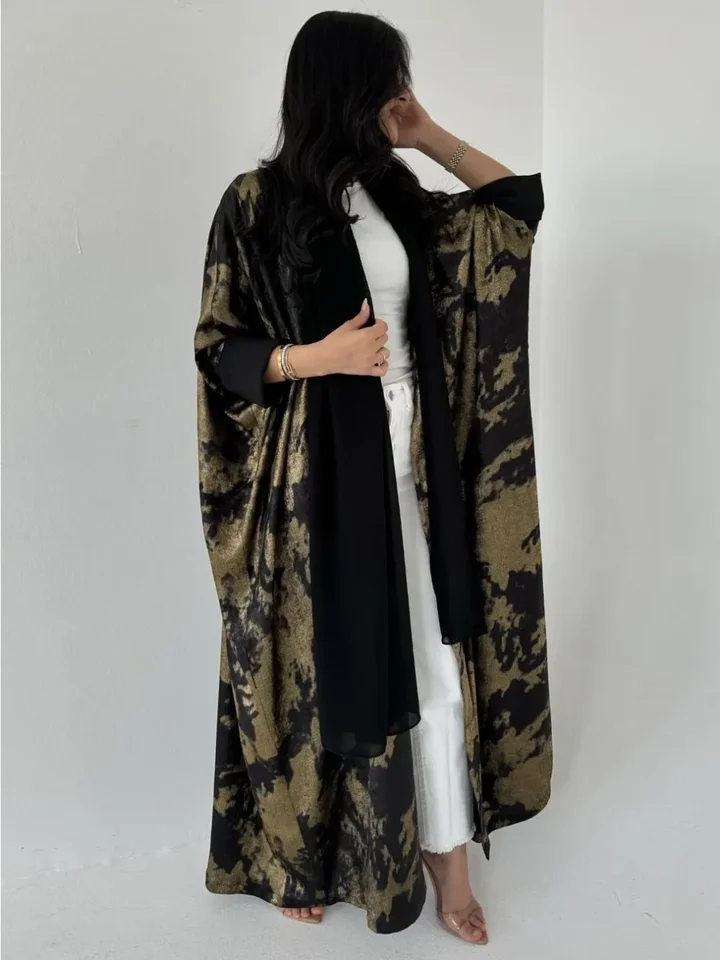Eid moslim Abaya pre ženy tlač Ramadan Cardigan Jalabiya Turecko dlhé šaty Maroko kaftan dlhé Abayas Dubai Robe Caftan 2024