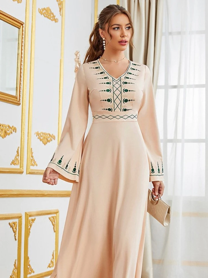 Eid moslimské ženy v krku Party šaty ramadán abaya výšivky šaty ramadánu Abayas kaftan elegantný Vestidos 2024 jar