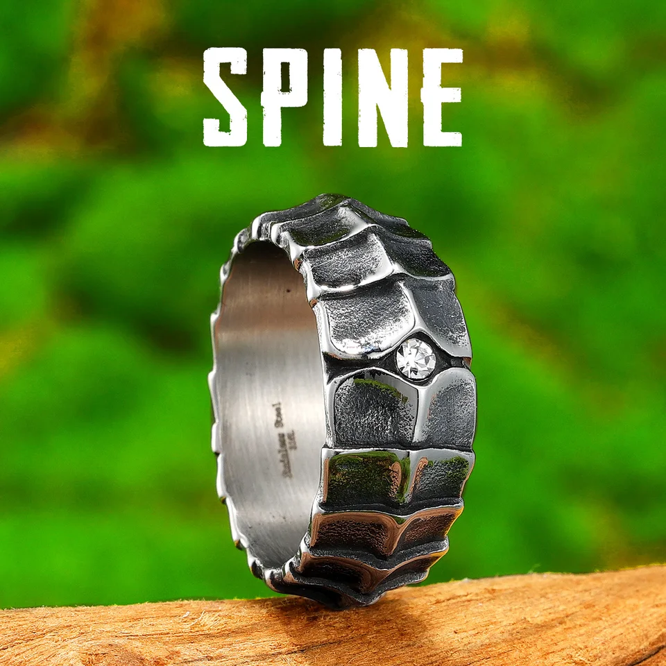 Eivil Dragon Spine Scales Rings Rings Nerezová oceľ Ženy šperky punk rock vintage cool módne doplnky darček