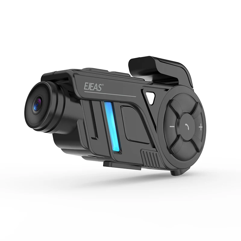 EJEAS K1 1000M Motorcycle Bluetooth System IntercomuniCador Meh Camera pre motocyklovú prilbu náhlavnú súpravu 2K WiFi Video Intercom