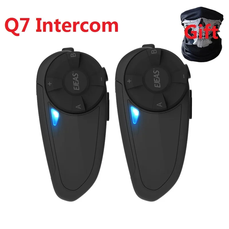 EJEAS Q7 Bluetooth 5.0 Intercom Pair 7 Riders CHAPLELESS KONTROLU