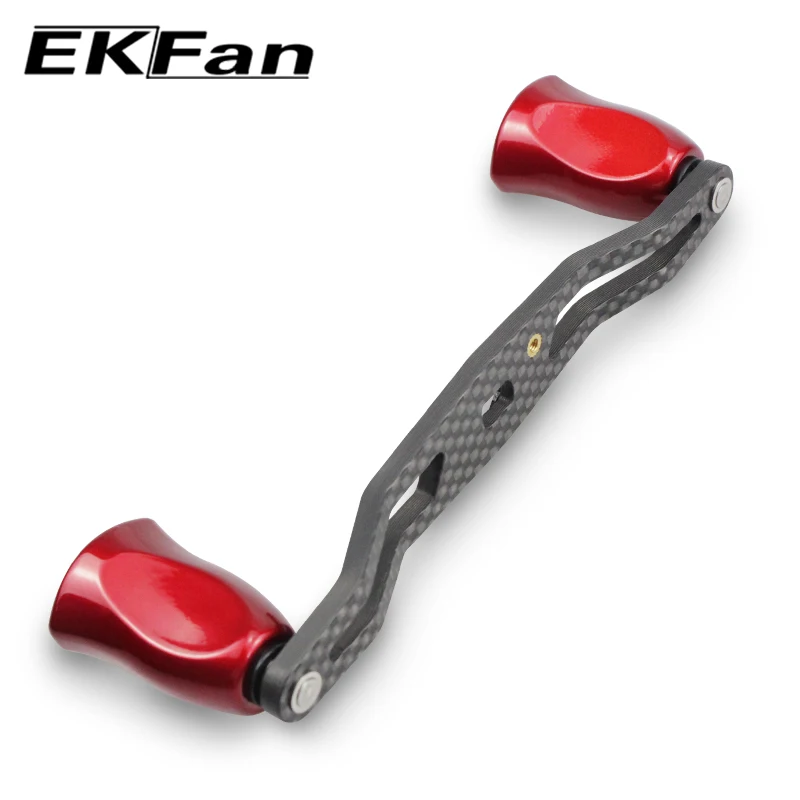 EKFAN 120 mm uhlíkové vlákno Rybárske kotúč rukoväte silikagél Knob oblek pre Dai a Shi Baitcasting Roel Fishing Actle