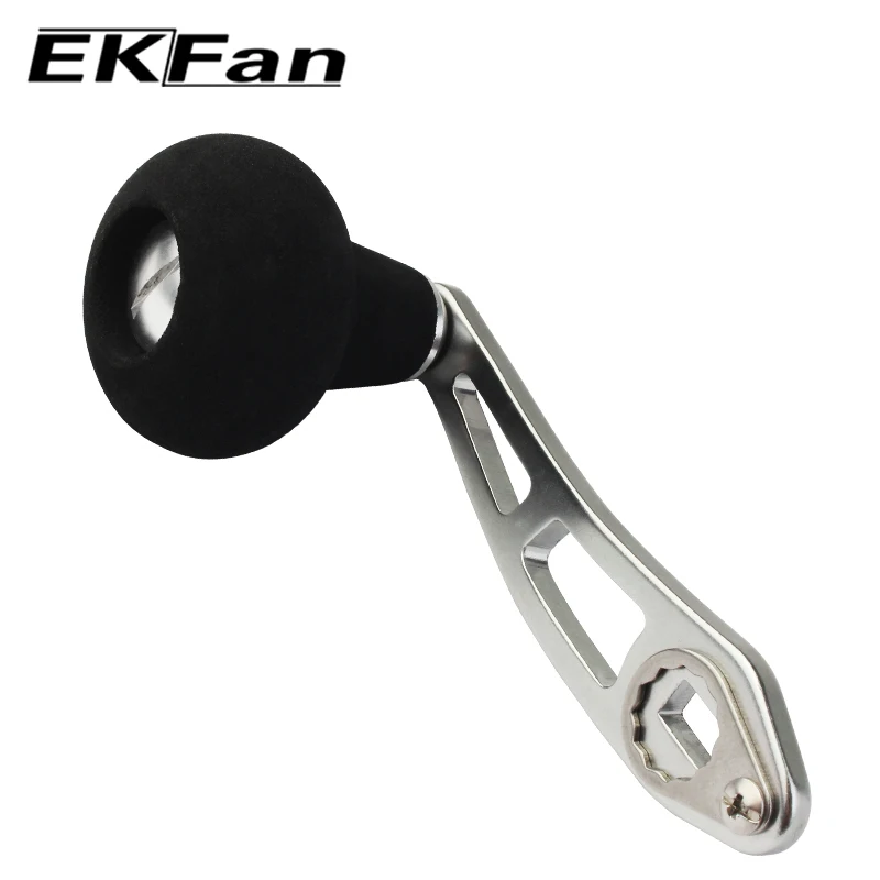 Ekfan 87 mm hliníková zliatina s jednou rybou rybárskou rukoväťou pre Daiwa Baitcasting návnada Casting Durm Roelová rukoväť rybárskych doplnkov