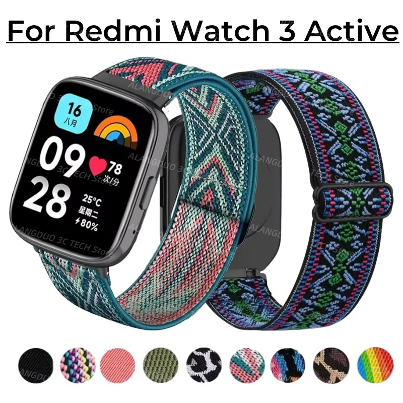 Elastická nylonová hviezda pre Xiaomi Redmi Watch 3 Aktívny nastaviteľný náramok Náramok s náramkom Redmi Watch 3 Correa