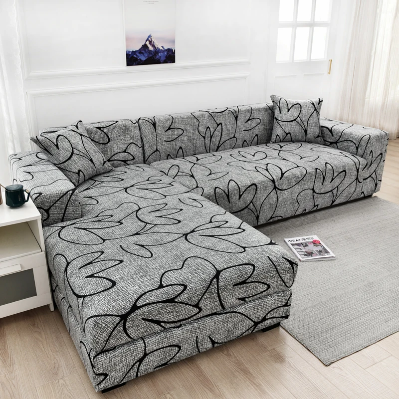 Elastické napínacie pohovky kryt SLIPCoverSall-Inclusive Couch Puzdro pre rôzne tvarové pohovky Lovesat kreslo L Lovesat Lovesat L-Style Potreba 2 pohovky