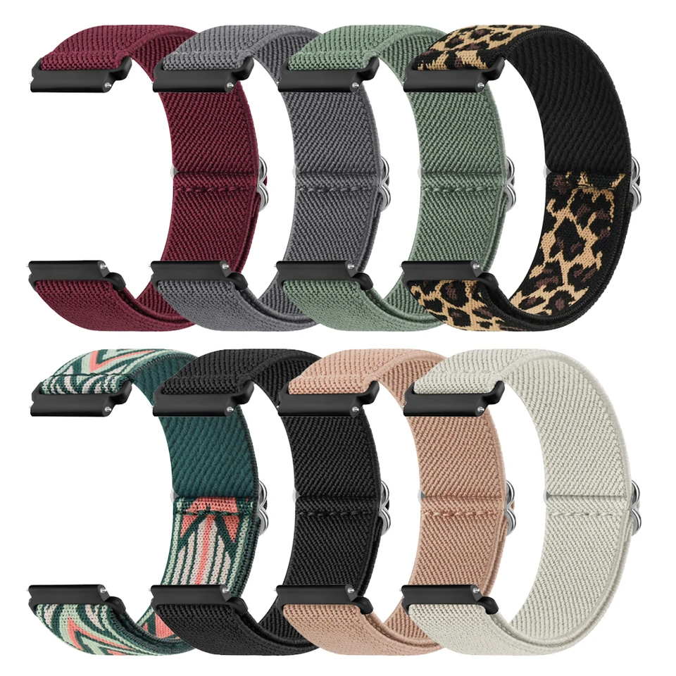 Elastický nylonový pás pre Samsung Galaxy Watch 7 6 4 5 40 mm 44 mm/5 Pro/4 6 Classic 42 mm 46 mm 47 mm/Active 2/Watch 3 41 mm popruh