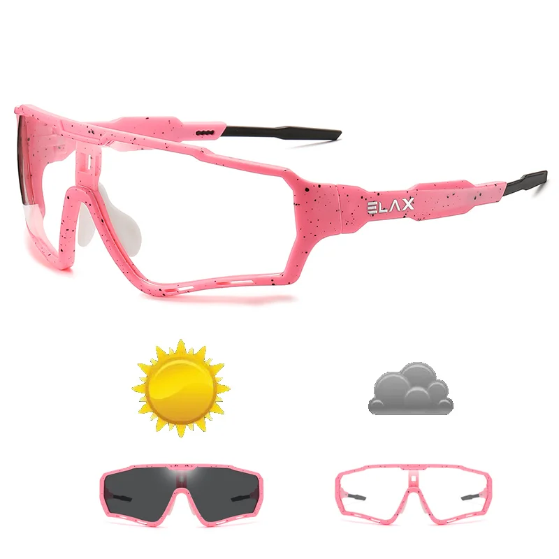 ELAX BRAND NOVINKA MEN Ženy MTB fotochromatické bicykle okuliare Nový bicykel Sun Goggles Športové slnečné okuliare Cyklistické okuliare