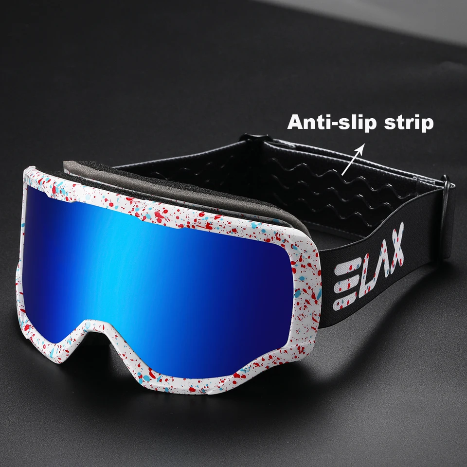 ELAX úplne nové dvojité vrstvy Anti-FOG Ski GOGGLES Snow Snowboard Gula