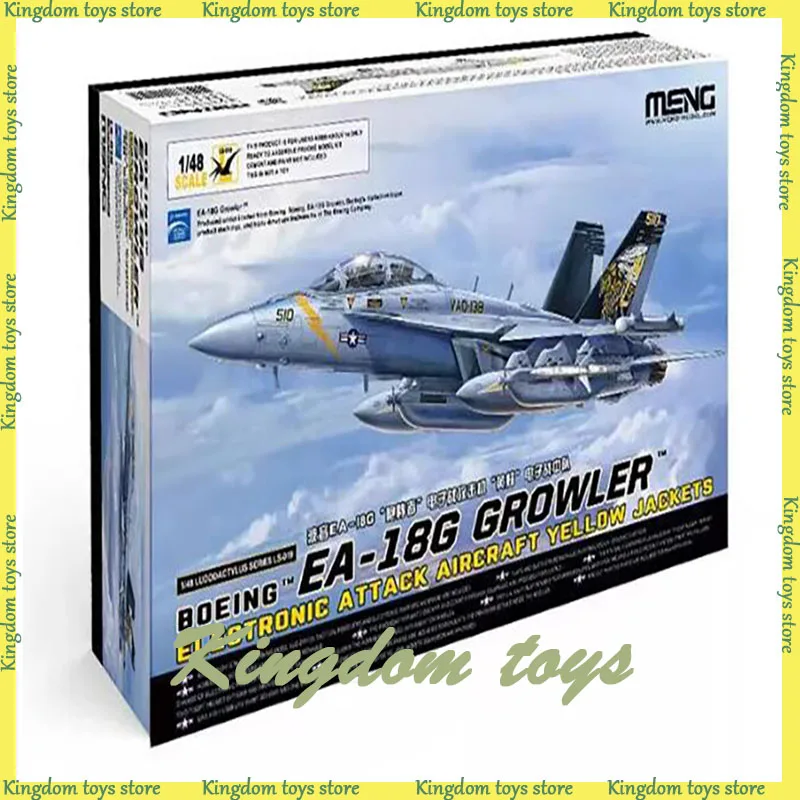 Electronic Warfare Attack Aircraft Zhromaždenie modelových súprav 1/48 Meng LS-019 Boeing EA-18G Growler Collectibible Toy Keys Birthday Darček