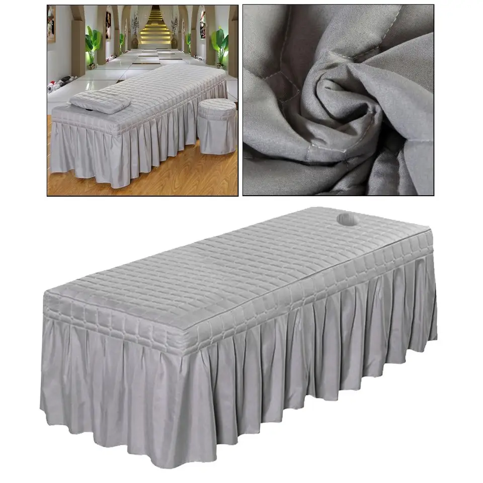 Elegantná hodvábna podstielka pre kúpeľné a kozmetické centrá, Gray-185x70cm, ako je opísané