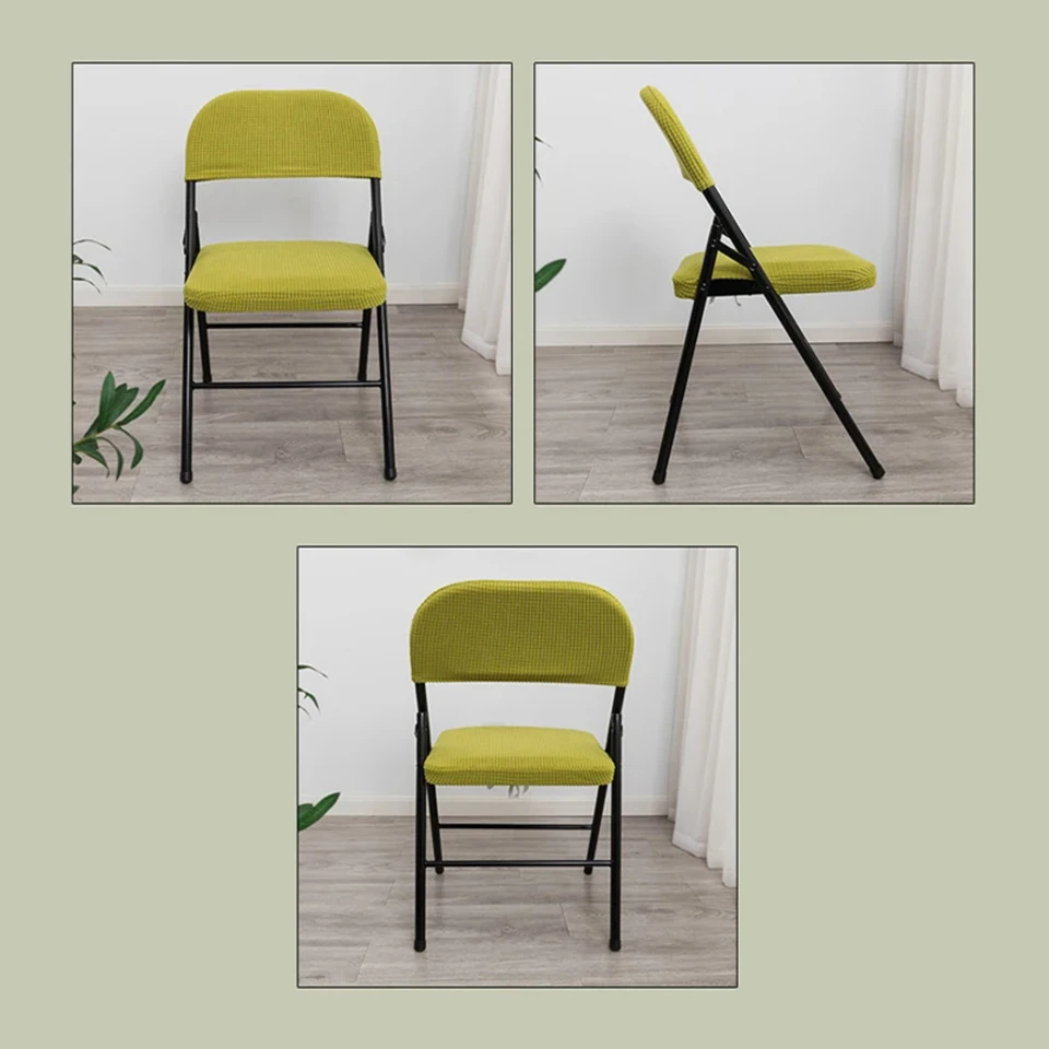Elegantné 1setové elastické prachovo odolné jedálenské kreslo Slipcover pre skladacie stoličky pre domácnosť, operadlo a kancelárske počítačové stoličky -