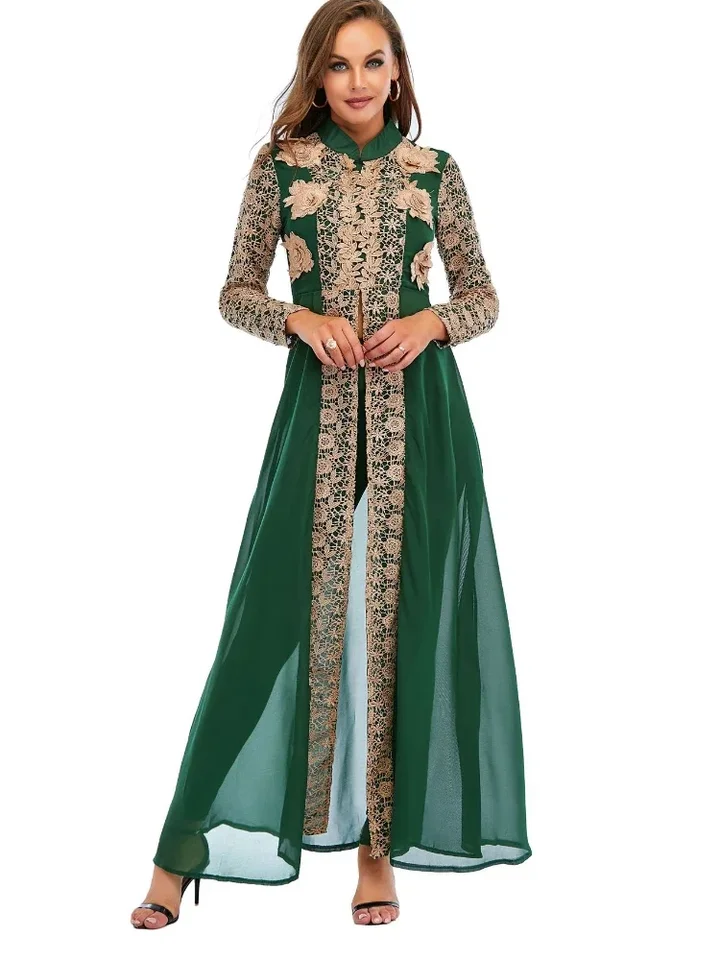 Elegantné ABAB 2 -kusové šaty nohavičky Abaya Dubai Moslimské ženy oblečené morčacie islamské rúcho longe femme abayas kaftan niqab Vestido