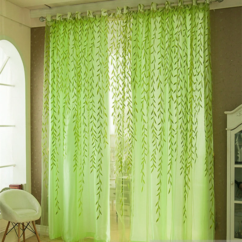Elegantné moderné záclony tylu pre obývaciu izbu spálňa Kuchyňa Kuchy