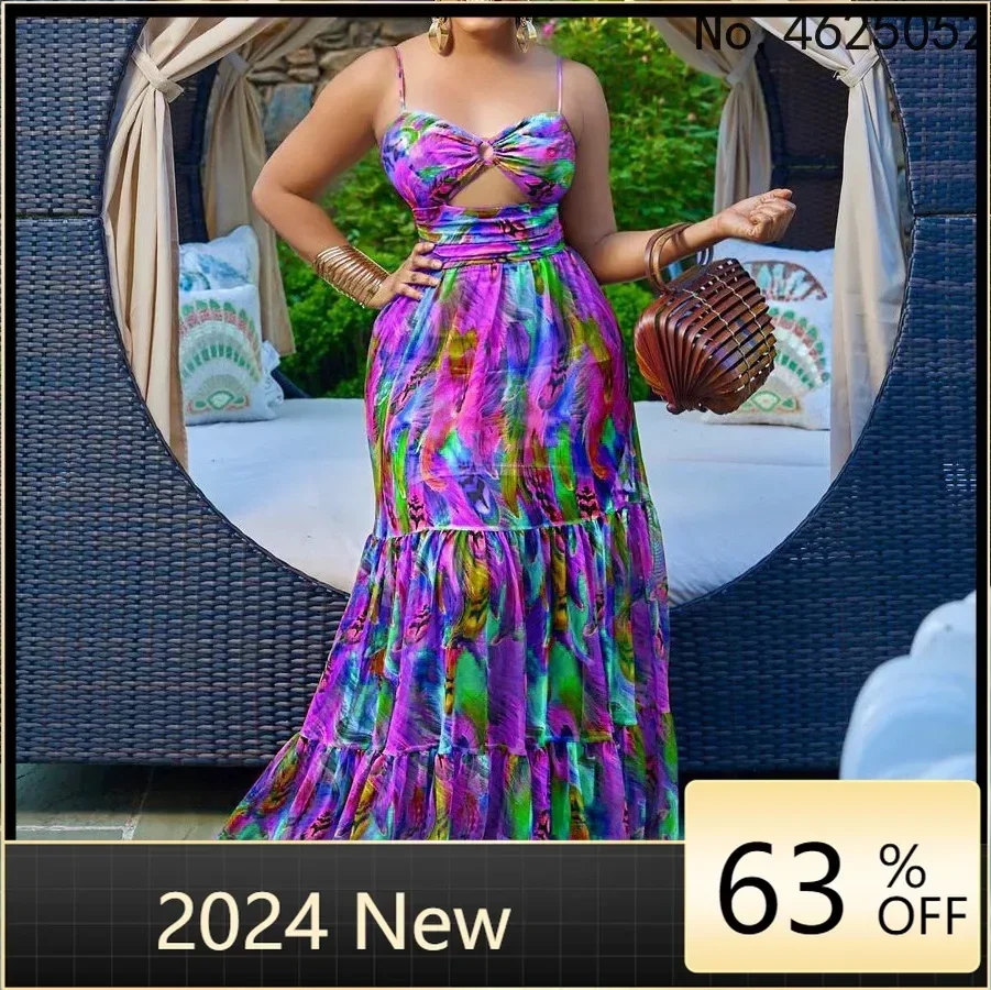 Elegantné praky plus veľkosti šaty Sexy tlač módy backless boho pláž mixi šaty rúcho femme ete leisure dovolenky Vestidos