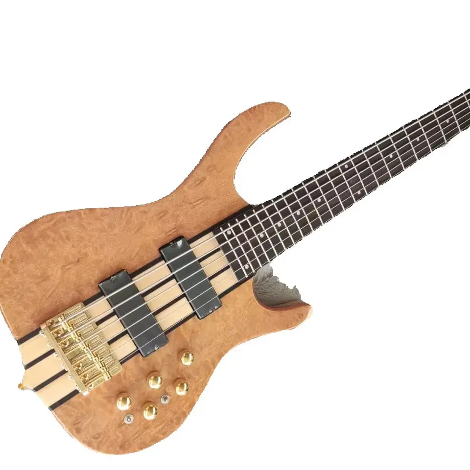 Elektrická basová gitara, 6-struny, najlepšia postava, špeciálne pevné telo, vysoko kvalitný, aktívny prevodník, preprava zdarma