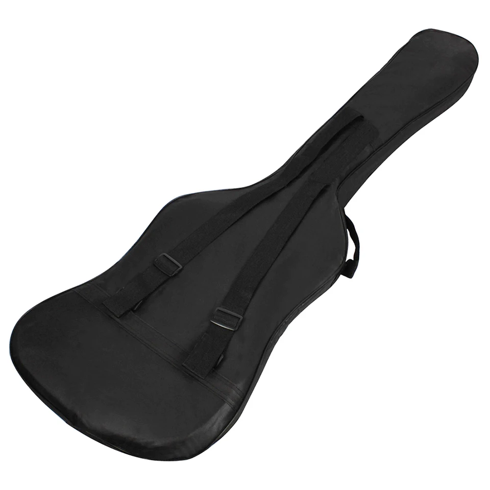 Elektrická basová gitarová taška na batoh 20 mm čalúnené pre elektrické basy a gitarová čierna