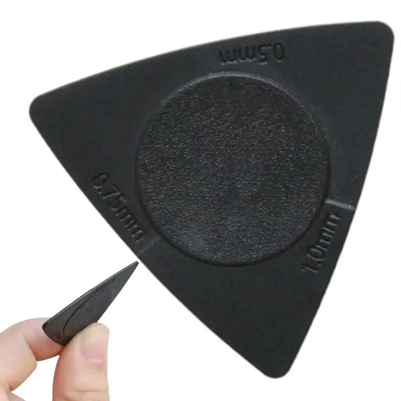Elektrická gitara výbery trojuholníkové tvary gitarové obrázky Pics Picks Grip 3 Rôzne hrúbky gitarové rukoväte pre ukulele bass