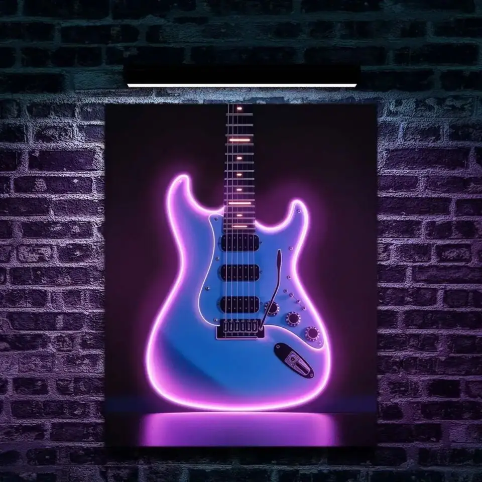 Elektrická gitarová svetlá hudba Neon Sign