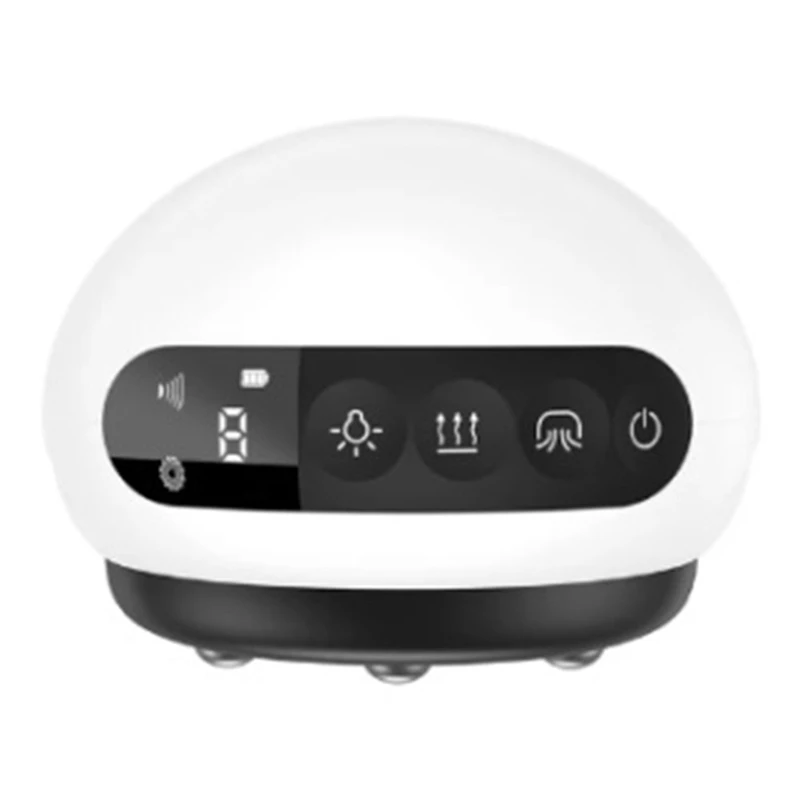 Elektrická masáž LCD LCD Displej Guasha Scraping EMS Massager Vákuum plechoviek sacie šálka IR zahrievací spaľovanie tukov