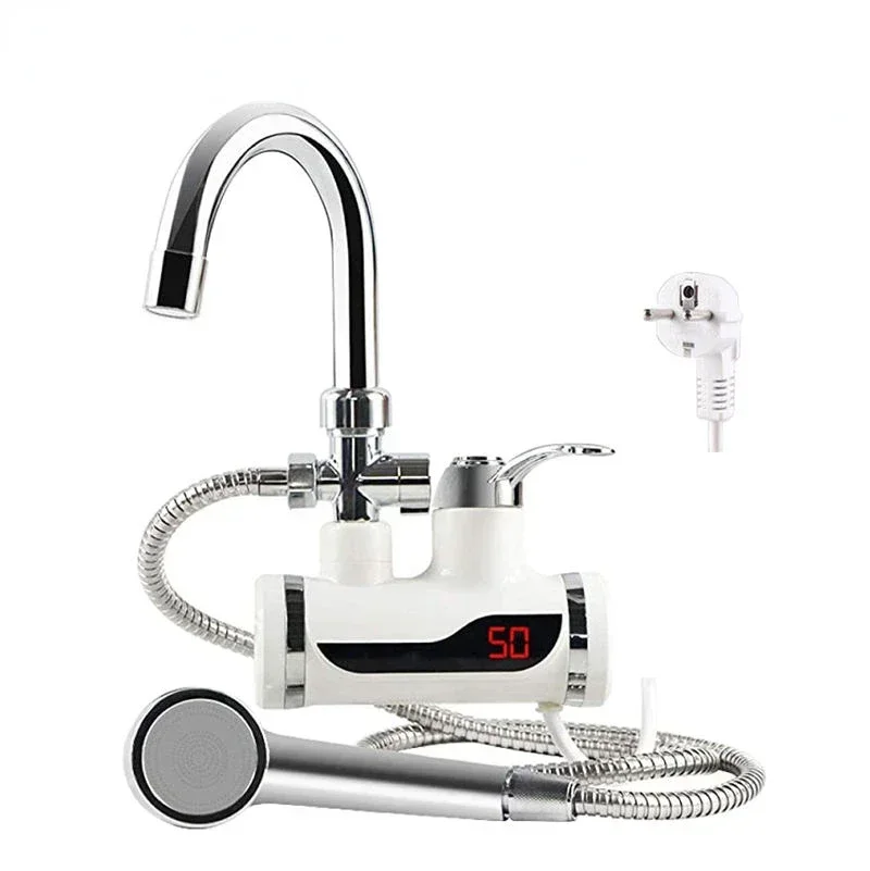 Elektrická okamžitá horúca voda Faucet Ohrievač vody Rýchle zahrievanie s LED teplotou displej bez nádrže 110V 220V