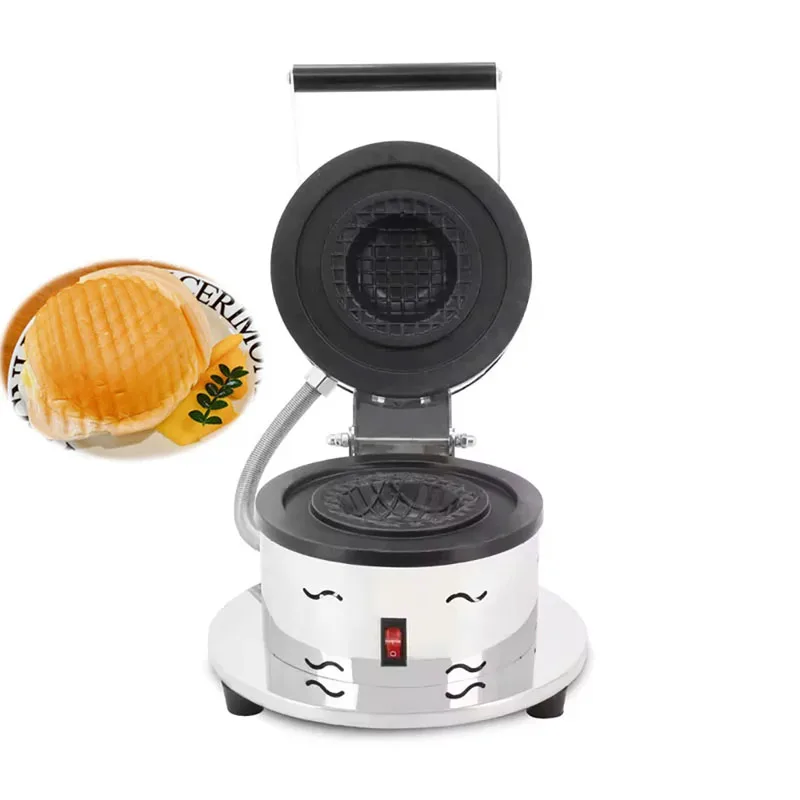 Elektrická zmrzlina UFO Burger Maker 1000W Hamburg Gelato Panini Press Ice Cream Waffle Stroj 10cm