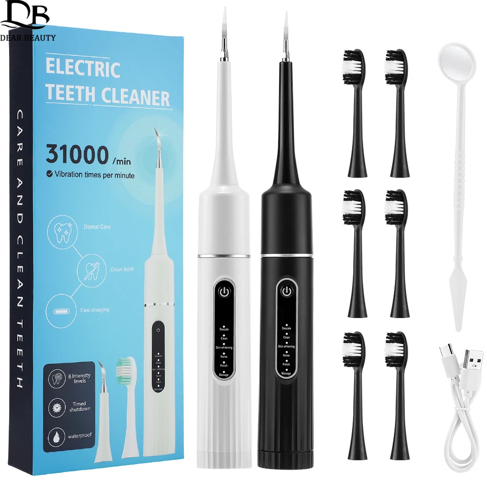 Elektrická zubná kefka zubná škálovač Vysokofrekvenčný zvukový vibrácia Čistiteľ zubov zuby Čistiace náradie Tartar Remover