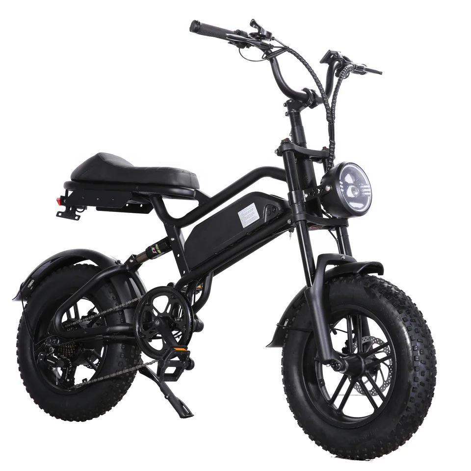 Elektrické bicykel 500 W Výkonné mimo cesty Ebike Ebike 16-palcová tučná pneumatika Elektrický bicykel 40-60 km dlhý dolem City Electric Mountain Bike Bike