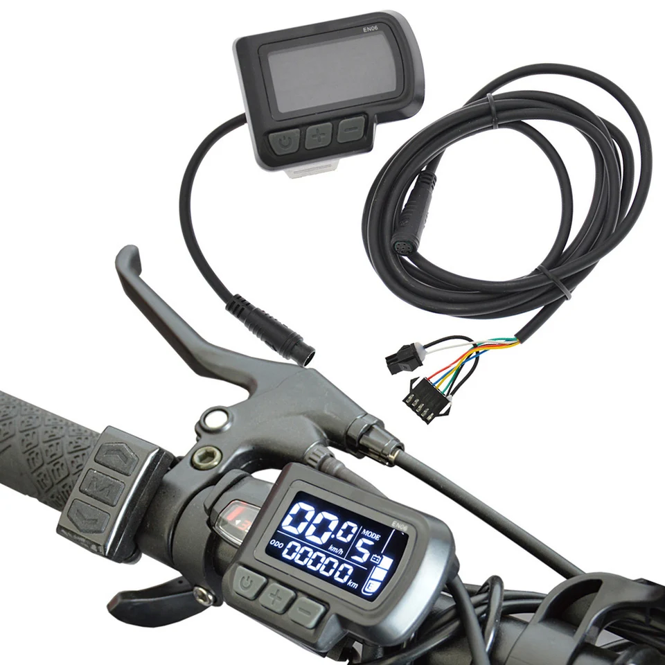 Elektrické bicykel LCD displej 24 36 48V EN06 6pins Intelligent LCD prístrojov E-Bike Display Adsucksories