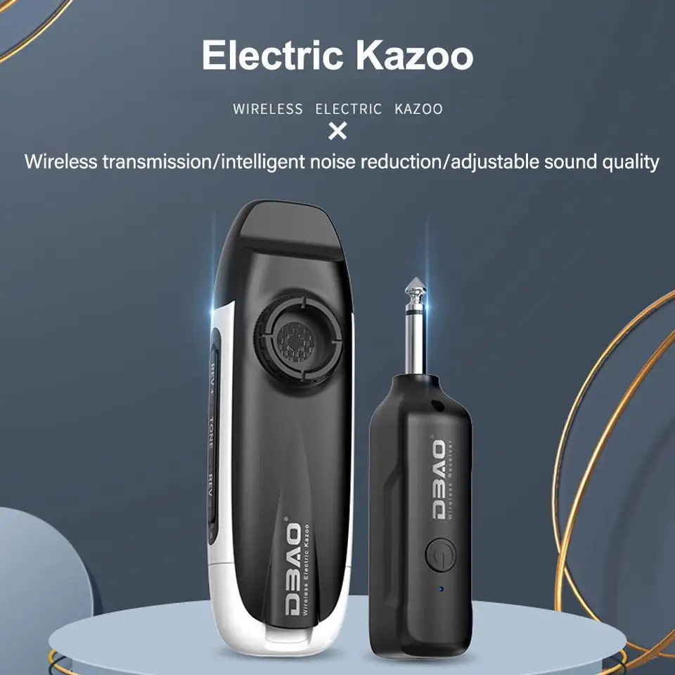 Elektrické kazoo s prijímačom nabíjanie USB Profesionálne hudobné nástroje nastaviteľný tón Mini Kazoo na spojenie reproduktora