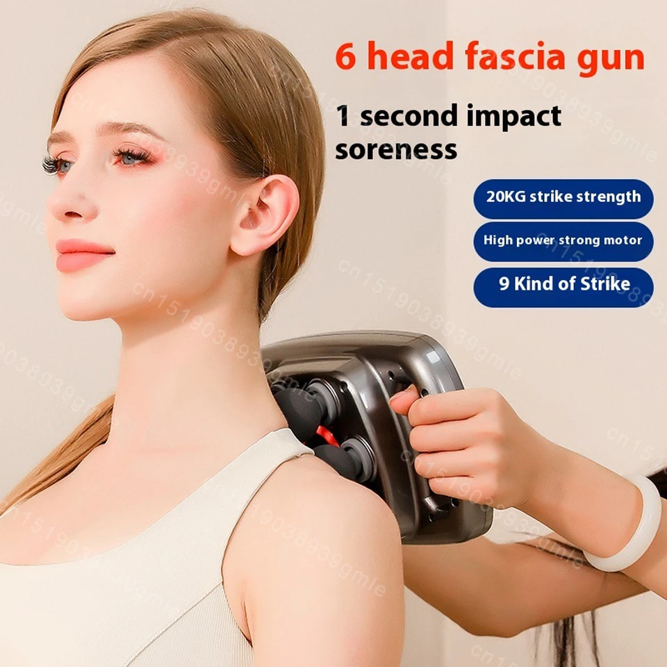 Elektrické masážové vibrácie Masáž Masáž GUn Body Relaxácia Fascia Zbavte sa svalovej bolestivosti krku krku chrbta Fitness Tool