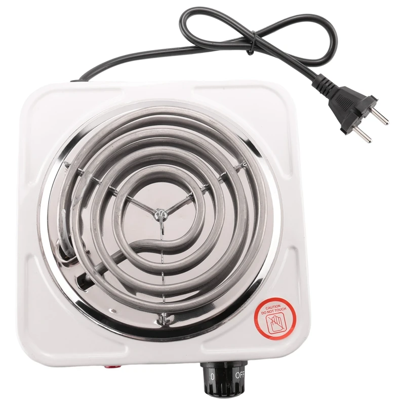 Elektrické varenie s jedným horákom, kompaktná a prenosná, nastaviteľná teplota horúca doska, 1500 W, nerezová zástrčka EÚ