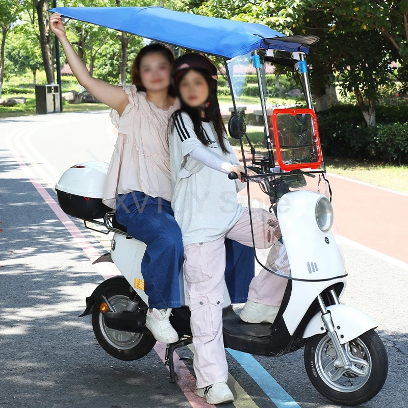 Elektrické vozidlo na vozidlo Motocykel motocykla slnečno slnečné dažďové markízy so spätným zrkadlom Scooter Sunsable Sunshade Dáždnik