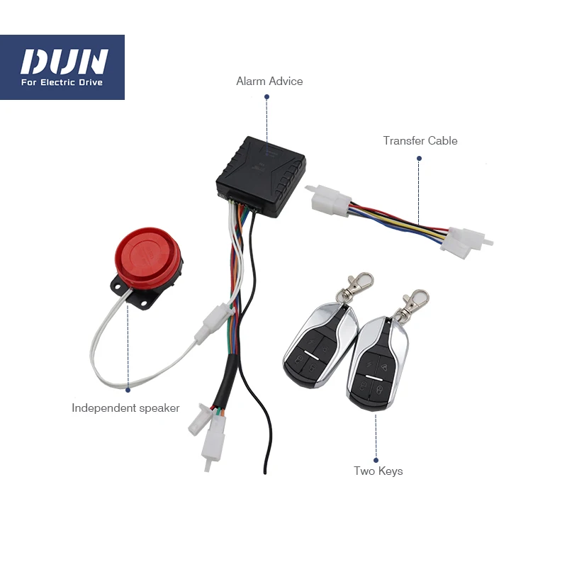 Elektrické vozidlo Safe 48V 60V 72V 80V Alarm proti krádeži pre trojuholníkovú trojuho