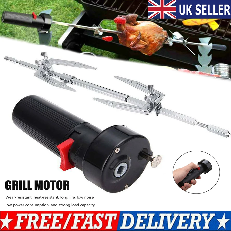 Elektrický BBQ Rotisserie Grill Rod 1,5VD Veľkosť grilu rotátor rotačný motor trvaní elektrickým grilom rotisserie gril
