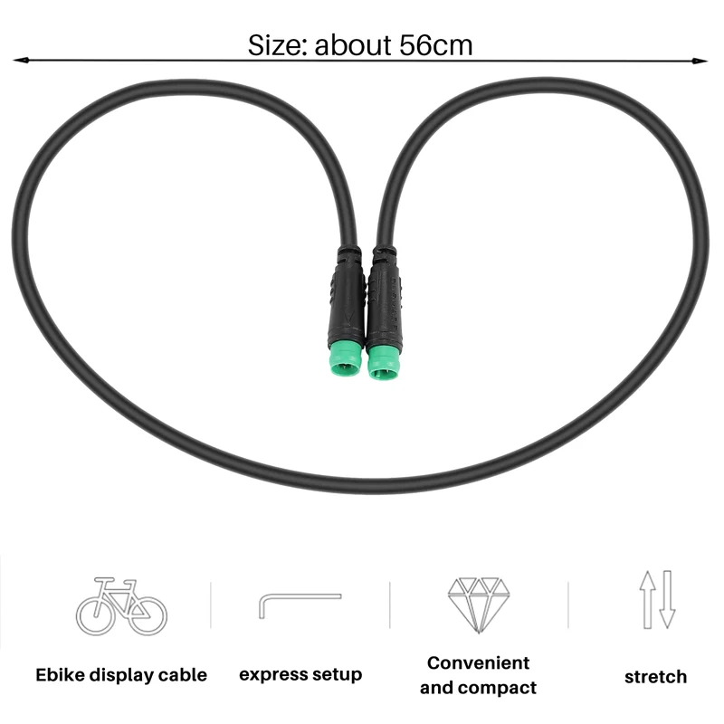 Elektrický bicykel Ebike 5 Pin Male to Samec Dister Distension Connector pre BAFang Mid Motor BBS01/BBS02/BBSHD