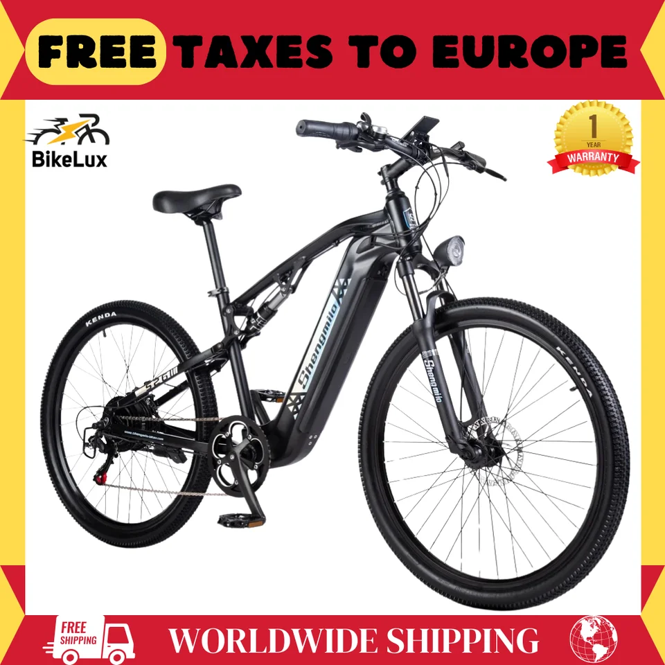 Elektrický bicykel Shengmilo S26 27,5 palca pre dospelých E-Mountain Bike 500W BAFang Motor Electric Bicykel 48v17,5AH Samsung BATTERS E BIKE E BIKE