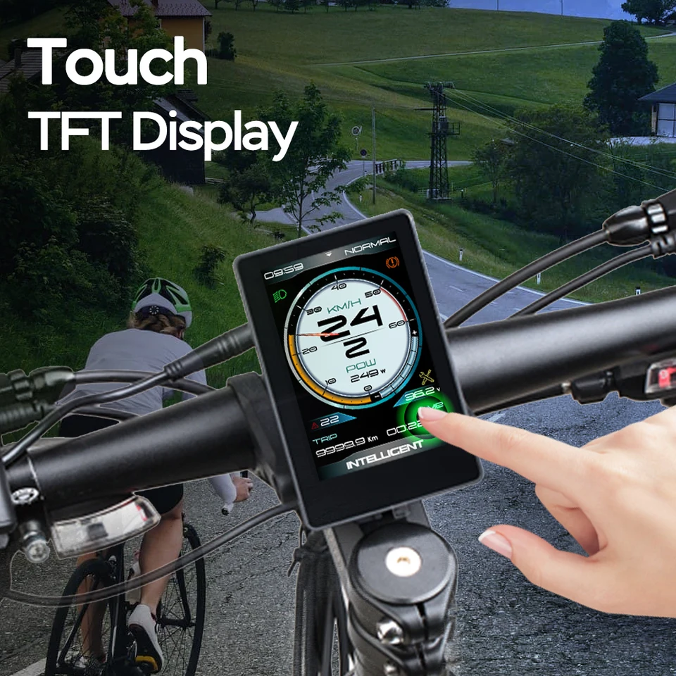 Elektrický bicykel UART LCD Touch Display BF-Uart Speedmeter, Bafang 8fun, Motor Mid Hub, 36v, 48V, 52V, 750 W, T1