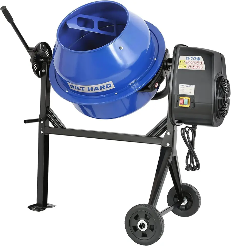 Elektrický cementový mixér, 4 kubické ft. Prenosný stroj na betón Mixer, Nástroje na miešanie cementu Wheelbarrow pre štuky