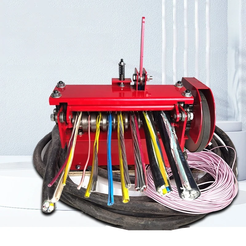 Elektrický drôt odlúpajúci stroj 2-28 mm malý mini napájací kábel Stripper pre regeneráciu hliníka meďnatého 220V