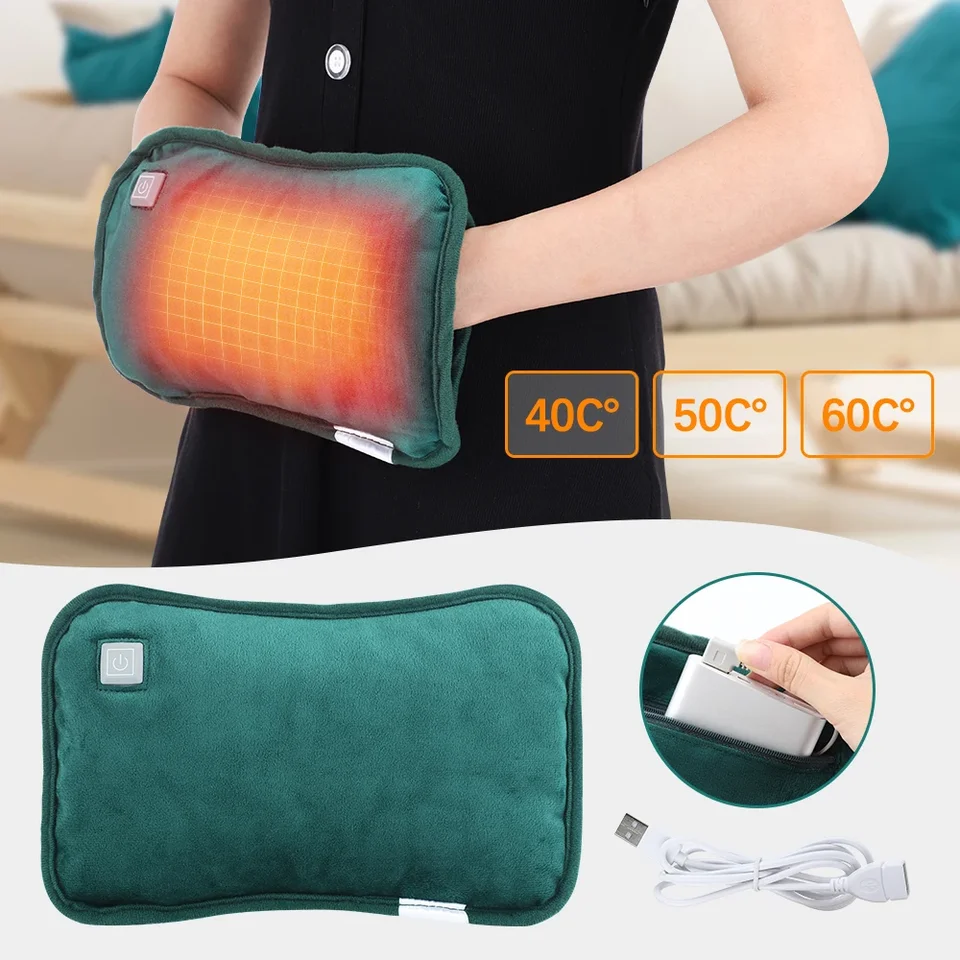 Elektrický grafénový teplejší USB Rýchle vykurovanie vrecka Mäkké zimné zahrievanie Vyhrievaná taška Smart