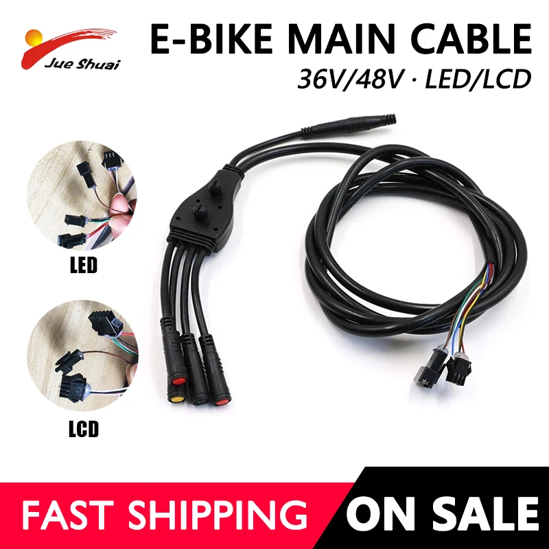 Elektrický kábel elektrického kábla Elektrický bicykel 3 alebo 4 vodotesný kábel na hlavný kábel pre EBIKe a Motor predlžovací drôt