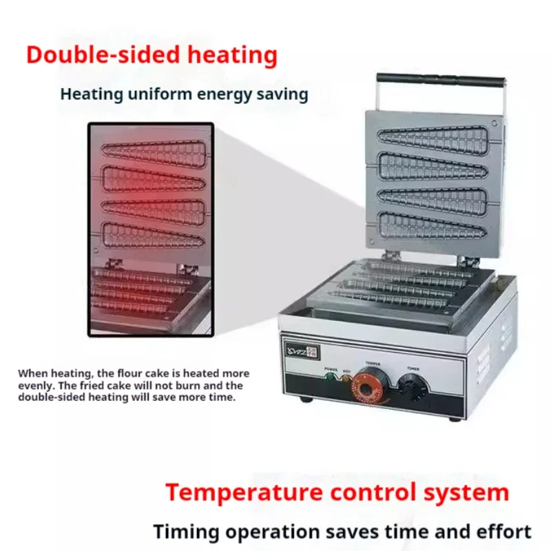 Elektrický lolly Waffle Maker Muffin Baker Hot Sale Waffle Machine // 2000W