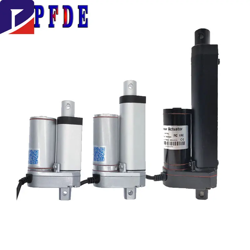 Elektrický motor DC 12V lineárny ovládač 100 mm 50 mm zdvih 24 V okenný otvárač 100N300N500N700N1000N1200N1500N