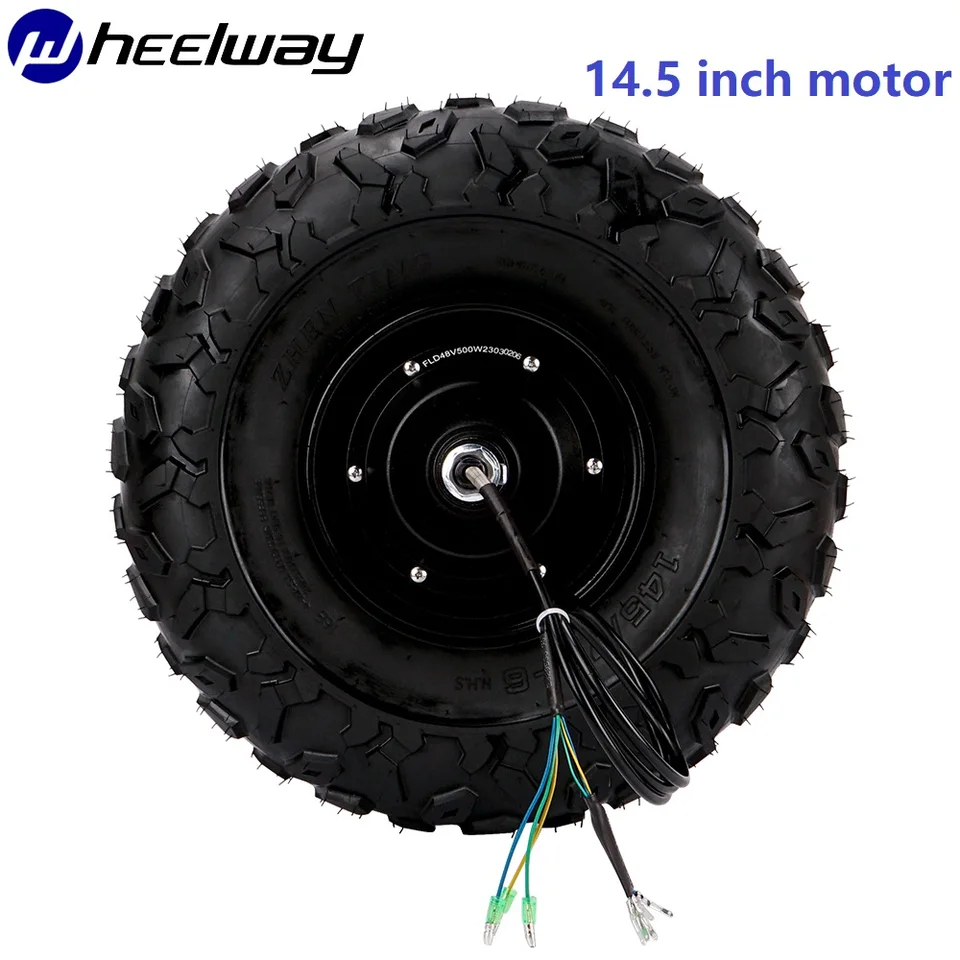 Elektrický motor motorového vozíka vozíka na kolesá kolesá, 14,5 palca, 24 V, 36 V, 48 V, 350 W, 500 W, 40 nm, pneumatiky mimo cesty