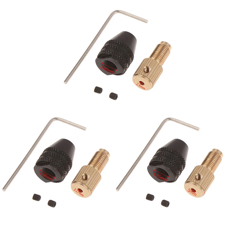 Elektrický motorový hriadeľ mini vŕtačka Chuck Chuck 0,5-3,2 mm vŕtací bit mikro vŕtačka Chuck Hex Hex Chuck Adapter 2,3 mm/ 3,17 mm/ 5 mm