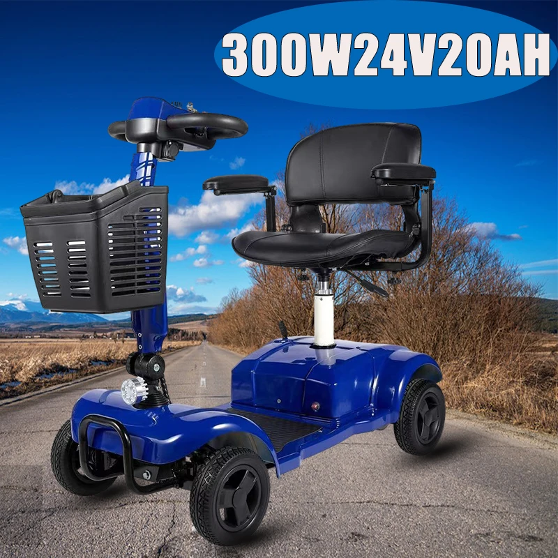 Elektrický skúter 4 kole starší skladací skladací lakťový lakť