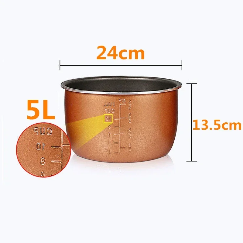Elektrický tlakový kuchár vložka Multicooker misa 5L-litr non-stick Pan Double Spraying