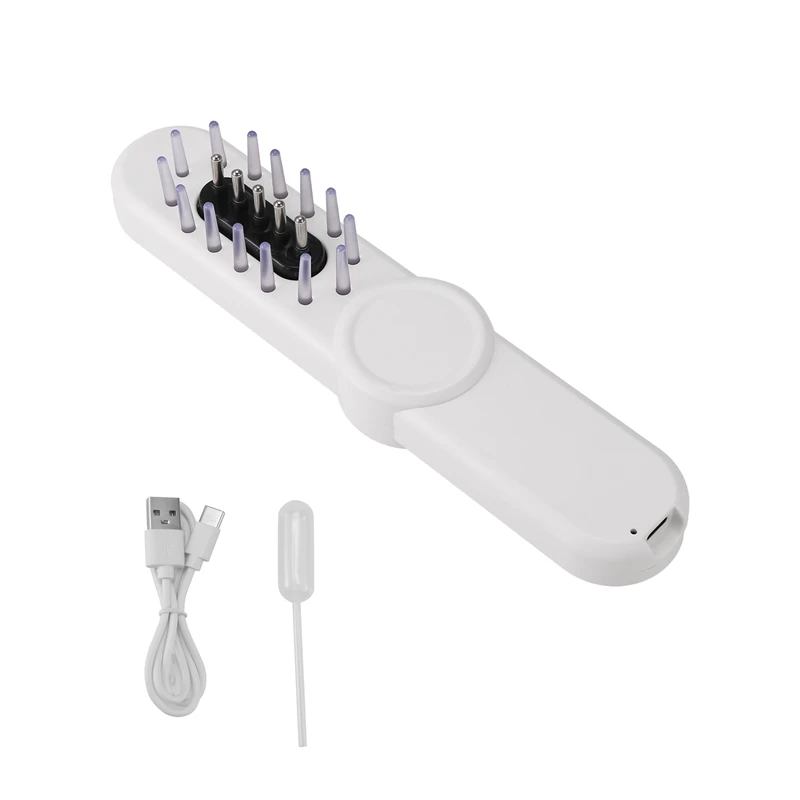 Elektrický vlasový olejový aplikátor s červeným modrým svetlom pre ženy Men. Multifunkčný multifunkčný vreckový hláv Scratcher Massager